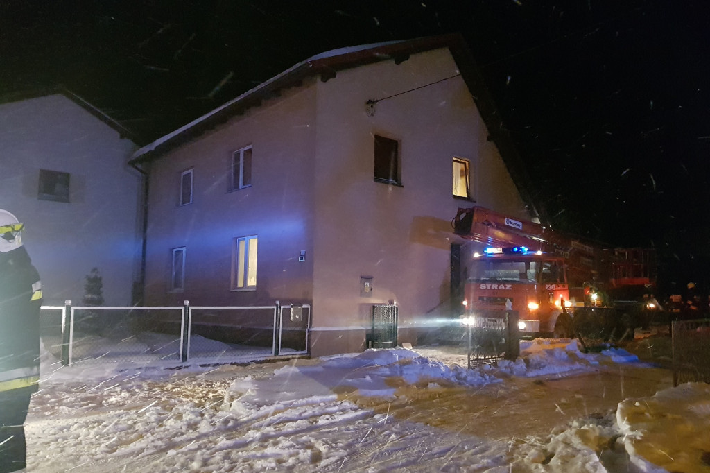 Pożar przewodu kominowego w Brzeźnie Szlacheckim [GALERIA]