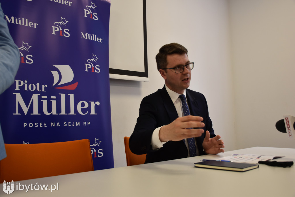 Rzecznik rządu PIOTR MÜLLER na spotkaniu w Bytowie