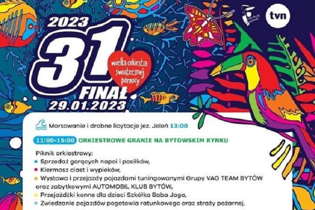 31. finał WOŚP w pow. bytowskim! [PROGRAM]