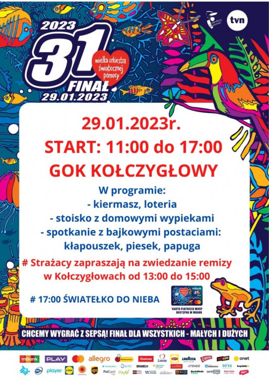 31. finał WOŚP w pow. bytowskim! [PROGRAM]