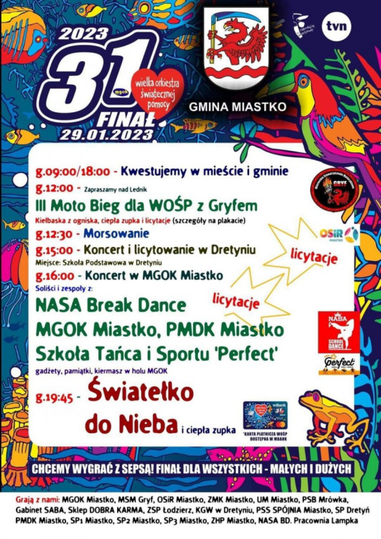 31. finał WOŚP w pow. bytowskim! [PROGRAM]