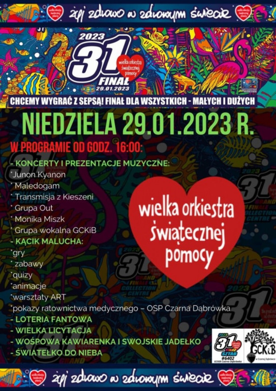 31. finał WOŚP w pow. bytowskim! [PROGRAM]