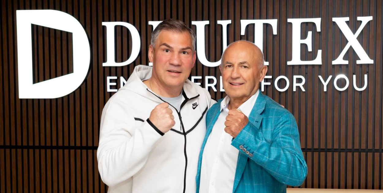 Dariusz Michalczewski i prezes Leszek Gierszewski