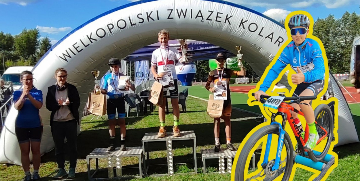 Trzynastoletni Cezary Konkol zapisał się w historii lokalnego sportu jako mistrz Polski w kolarstwie MTB