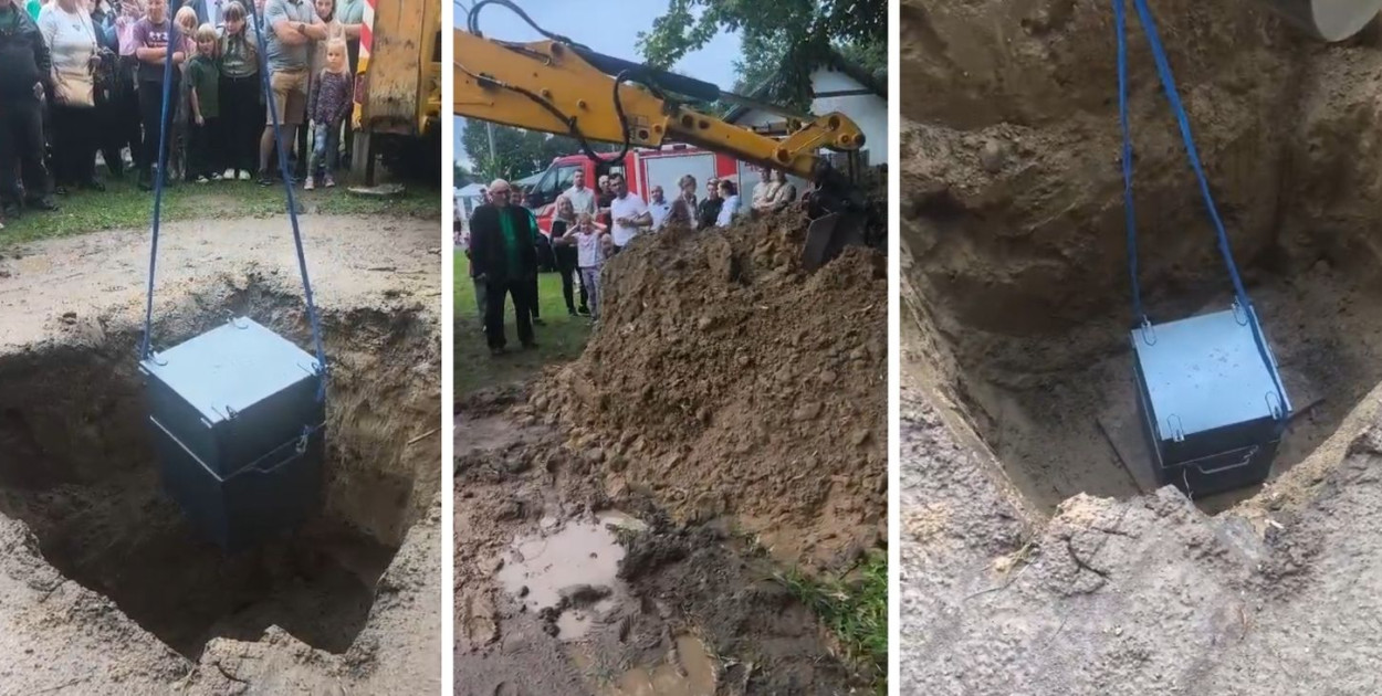 Skrzynia czasu w Parchowie zawiera 50 teczek z pamiątkami i wspomnieniami od aktualnych mieszkańców gminy