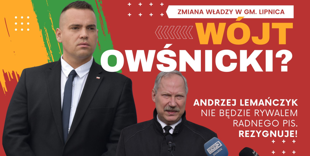 Radny powiatowy PiS Sylwester Owśnicki chce zostać wójtem gminy Lipnica. Jednocześnie rezygnacje składa dotychczasowy włodarz Andrzej Lemańczyk