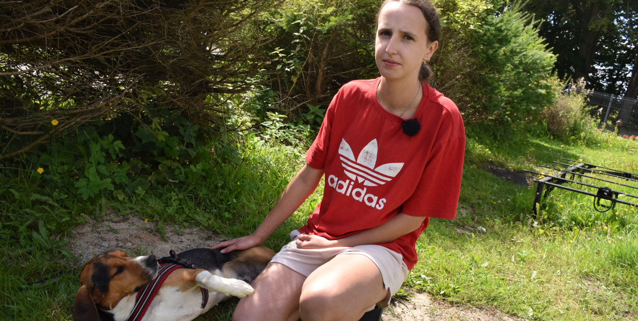 Paulina Dzienisz i jej ukochany pies Maks kilka dni przed jego śmiercią
