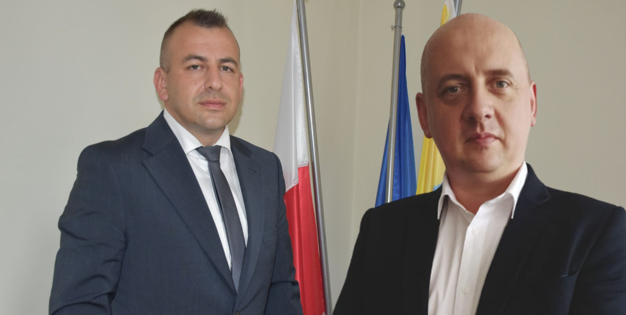 Jarosław Garbicz i kierownik Leszek Szachta