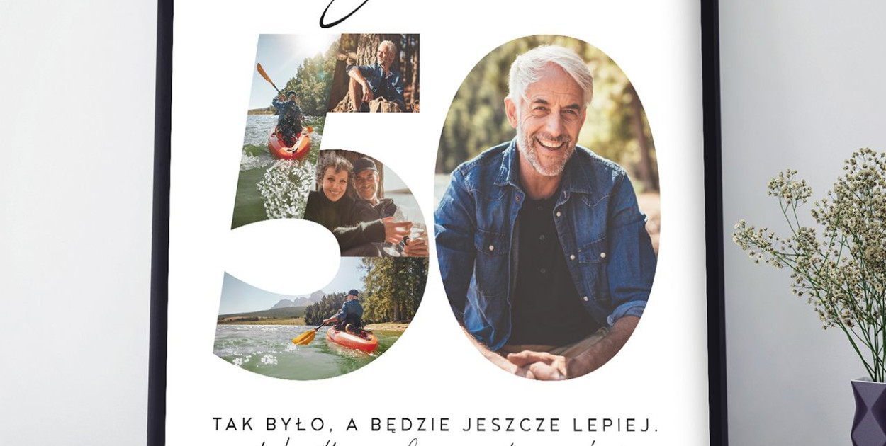 Plakat na 50 urodziny PREZENT NA 50 URODZINY