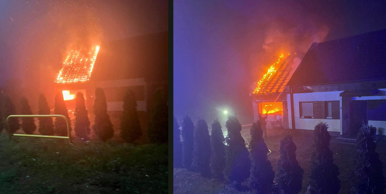 Nocny pożar garażu na ul. Makowej