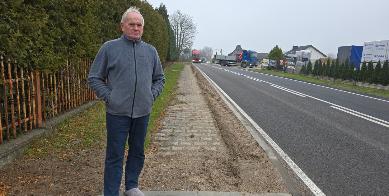 Czesław Lemańczyk domaga się odtworzenia chodnika przy swojej posesji