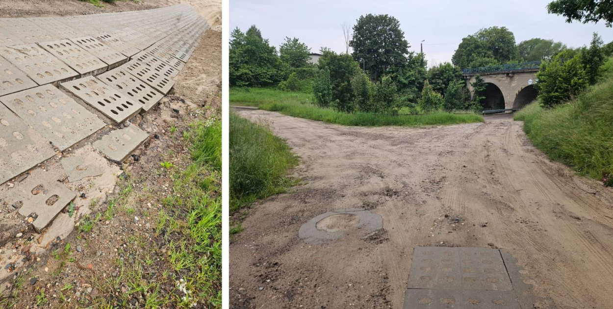 W takim stanie są płyty betonowe położone w ramach pierwszej części modernizacji ulicy Kąpielowej