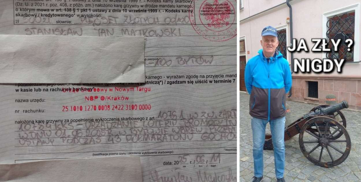 Stanisław Majkowski, organizator 43. Półmaratonu Gochów, został ukarany mandatem za zorganizowanie nielegalnej loterii