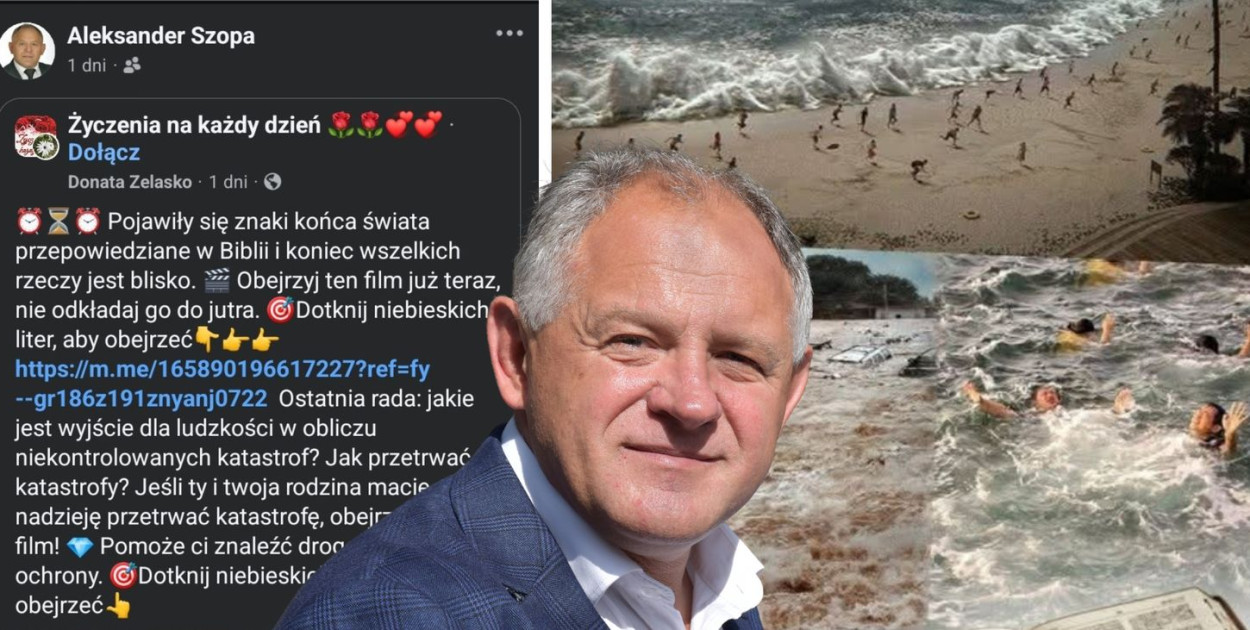 Wicestarosta Aleksander Szopa ogłosił, że koniec świata jest bliski 