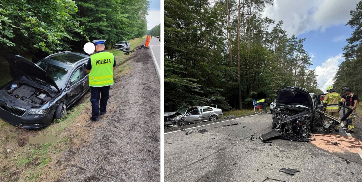 W miejscowości Korne doszło do zderzenia czterech pojazdów 