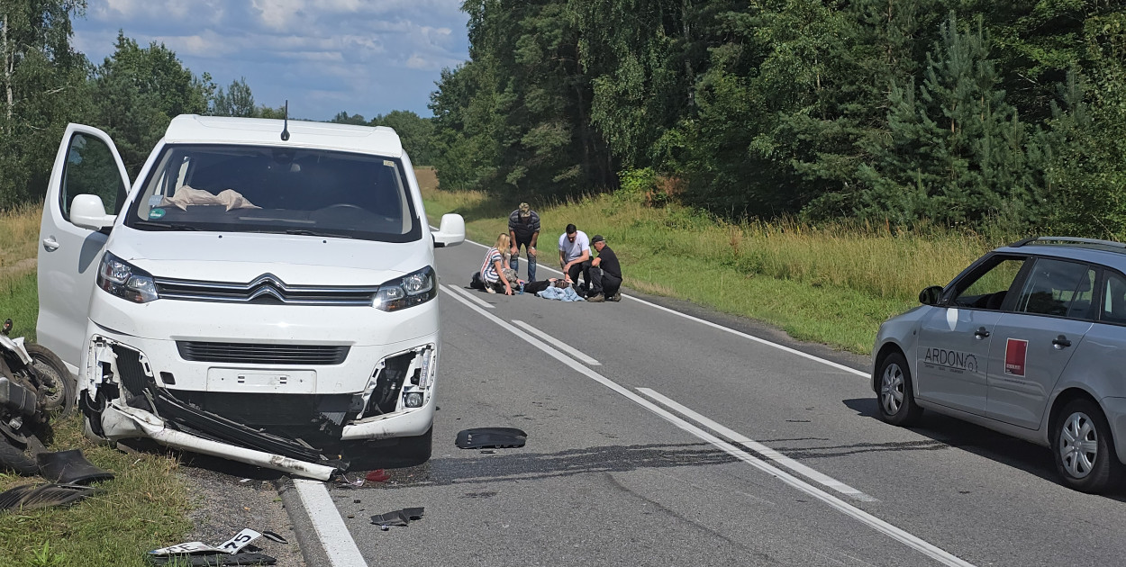 Wypadek w Głodowie spowodował 22-letni motocyklista z Gdyni