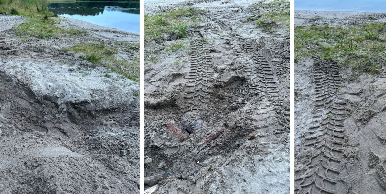 Zniszczona plaża w Pomysku Wielkim 