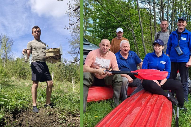 Sprzątali rzekę Bytowę z okazji Święta Konstytucji 3 Maja