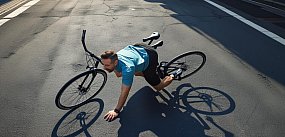Wywrotka rowerzysty na ul. Kołłątaja