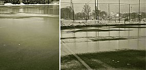 Basen na boisku zamiast murawy