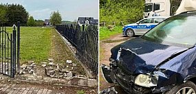 23-latek z powiatu bytowskiego staranował cmentarz