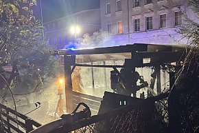 Wieczorny POŻAR na ulicy Prostej w Bytowie-557