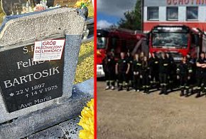 OSP Czarna Dąbrówka ratuje grób swojego pierwszego prezesa-21697