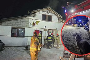 Pożar w Okuninie: Ogień zajął kotłownię i poddasze, straty 150 tysięcy złotych