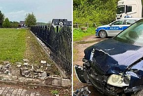 Pijany 23-latek z powiatu bytowskiego staranował cmentarz