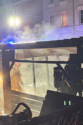 Wieczorny POŻAR na ulicy Prostej w Bytowie-557