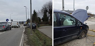 KOLIZJA w Mądrzechowie. Zderzenie przed przejściem dla pieszych-22506