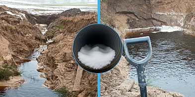 Śnieg w rurze - KOWR vs. Wody Polskie. Bochowo TONIE-21875