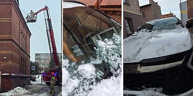 O KROK OD TRAGEDII w Bytowie. Bankowa lodowa BRYŁA-22801