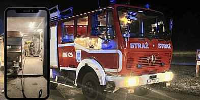 Pożar w Strudze. Zapaliły się trociny w piecu