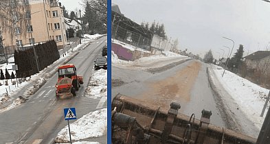 ARMAGEDON na drogach powiatu bytowskiego. Lód sparaliżował ruch