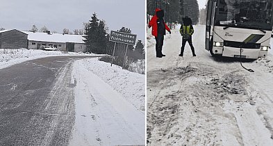 Lodowa PUŁAPKA w powiecie bytowskim. Gdzie kończy się asfalt, a zaczyna granica?
