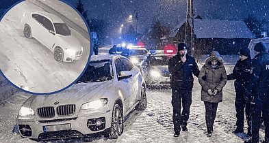Brawurowa akcja w Czarnej Dąbrówce! Złodziejka luksusowego BMW wpadła na blokadzie