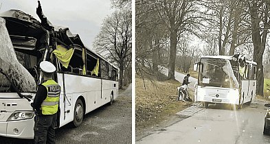 Śmieciarka przy wypadku. Pracownicy Elwoz Eco RATOWALI kierowcę autobusu