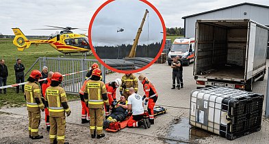 1000-litrowy zbiornik przygniótł dostawcę w Przyborzycach