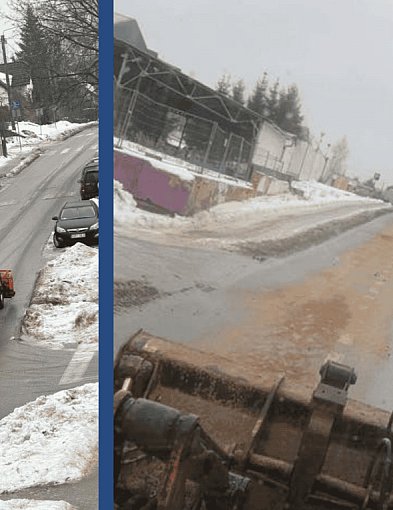 ARMAGEDON na drogach powiatu bytowskiego. Lód sparaliżował ruch