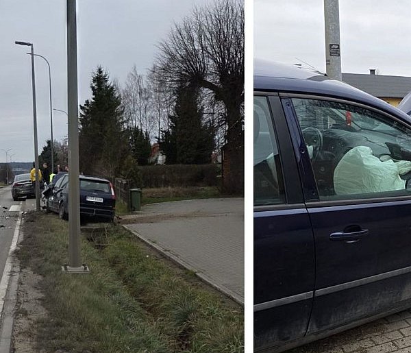 KOLIZJA w Mądrzechowie. Zderzenie przed przejściem dla pieszych-22506