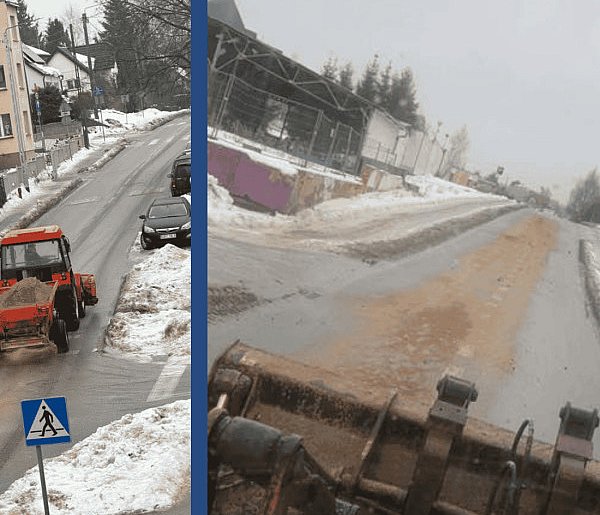 ARMAGEDON na drogach powiatu bytowskiego. Lód sparaliżował ruch