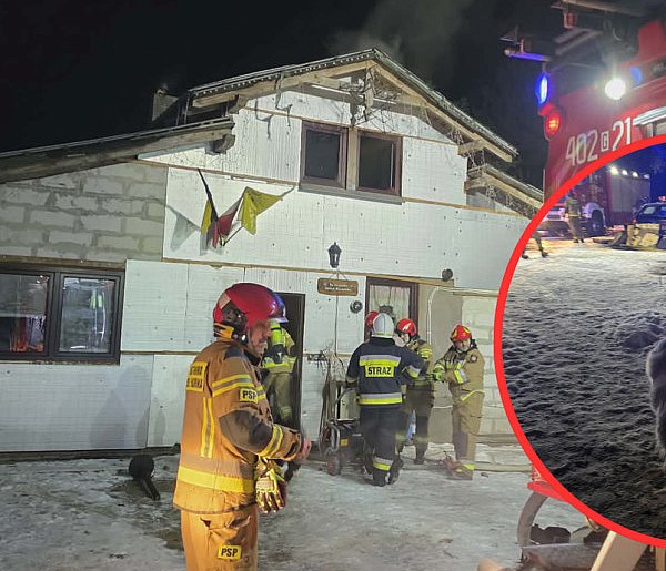 Pożar w Okuninie: Ogień zajął kotłownię i poddasze, straty 150 tysięcy złotych