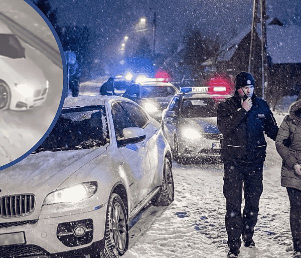 Brawurowa akcja w Czarnej Dąbrówce! Złodziejka luksusowego BMW wpadła na blokadzie