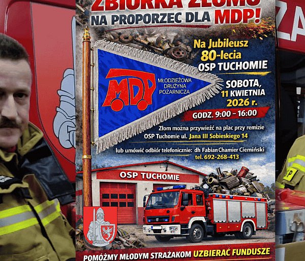 Zbiórka złomu na proporzec. Młodzi strażacy z Tuchomia proszą o wsparcie