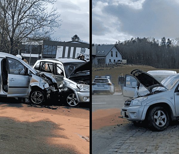 Groźny wypadek na końcu obwodnicy Bytowa. Uczestniczyły w nim dzieci