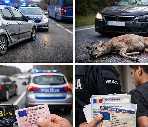 KRONIKA POLICYJNA. Kolizje, sarna na drodze i kierowca bez uprawnień