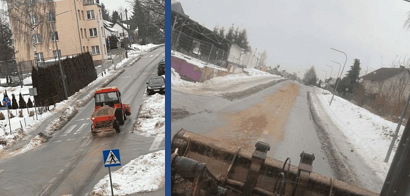 ARMAGEDON na drogach powiatu bytowskiego. Lód sparaliżował ruch
