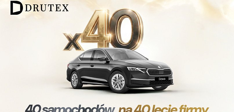 40 samochodów na 40-lecie – Drutex rozkręca wielką rywalizację!