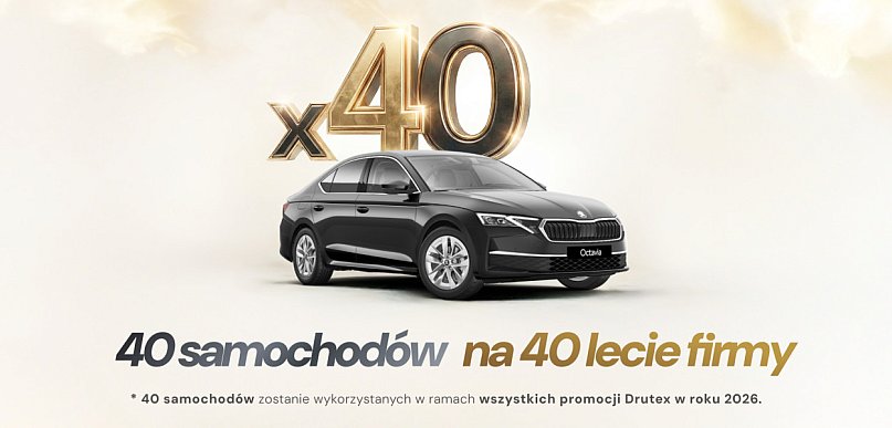 40 samochodów na 40-lecie – Drutex rozkręca wielką rywalizację!